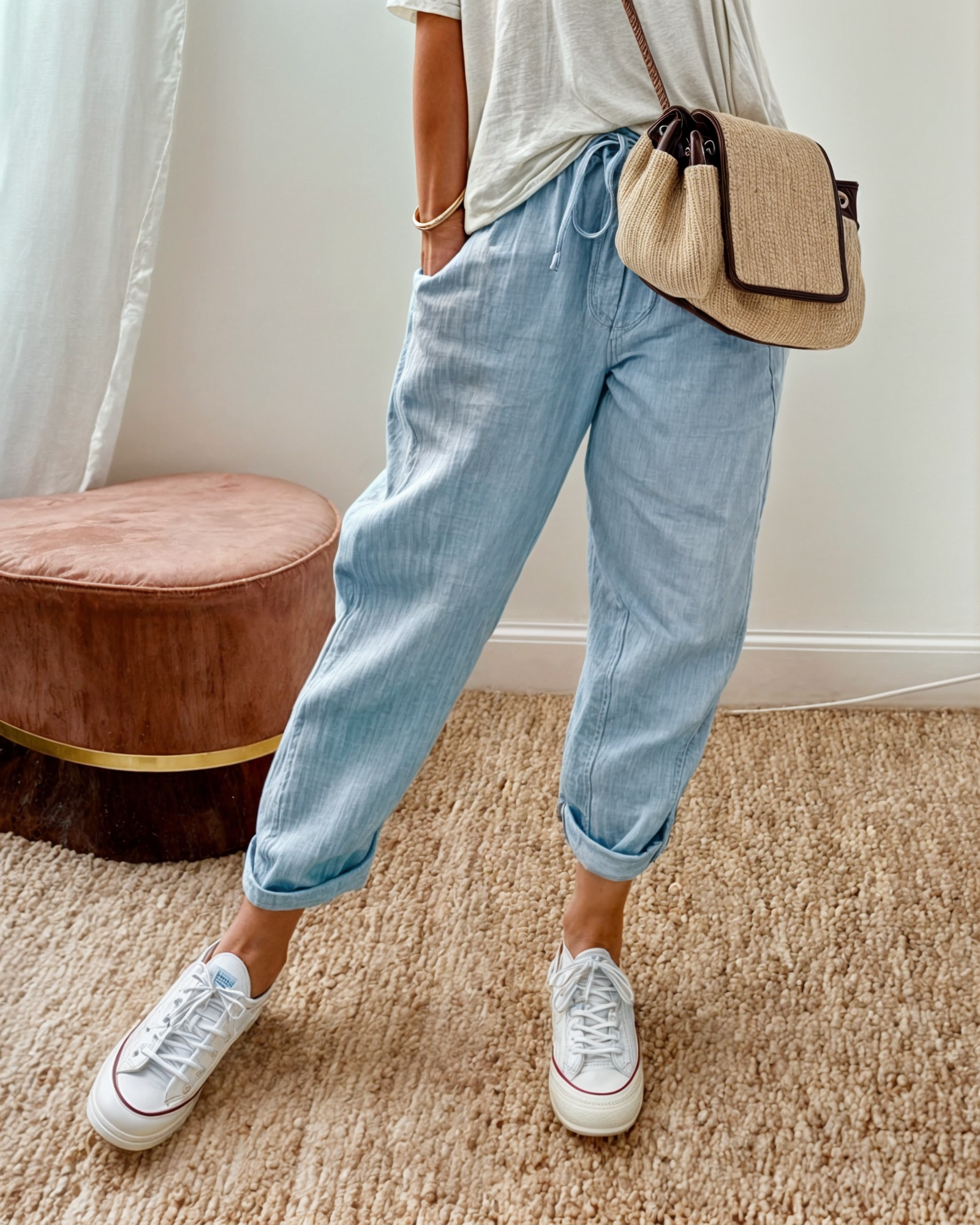 Aura | Elegante linnenmix pantalon met comfortabele pasvorm