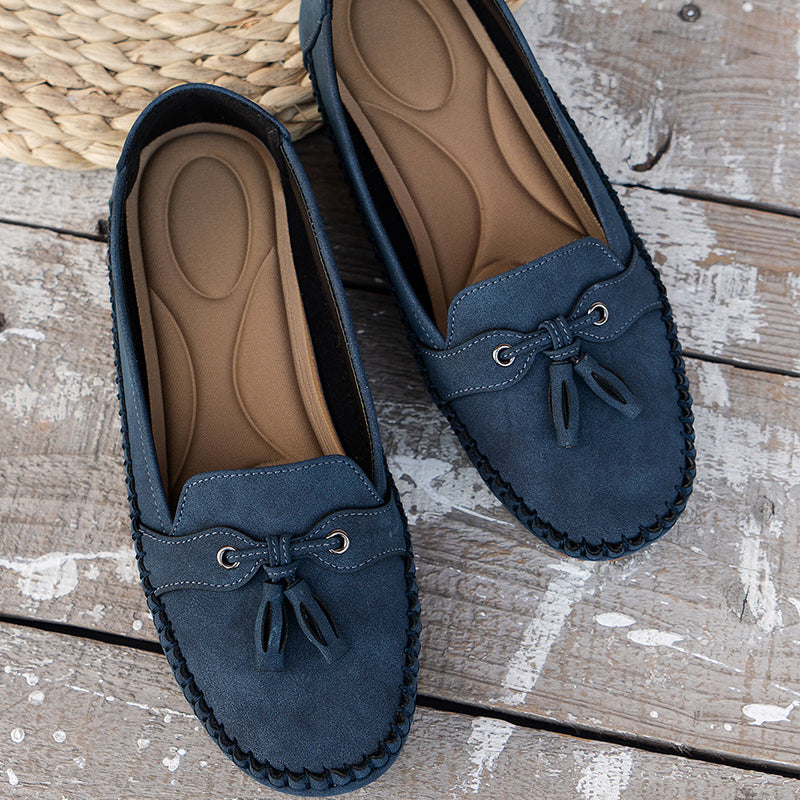 Serenza — Stijlvolle dames loafers met strikdetail en flexibele comfortzool