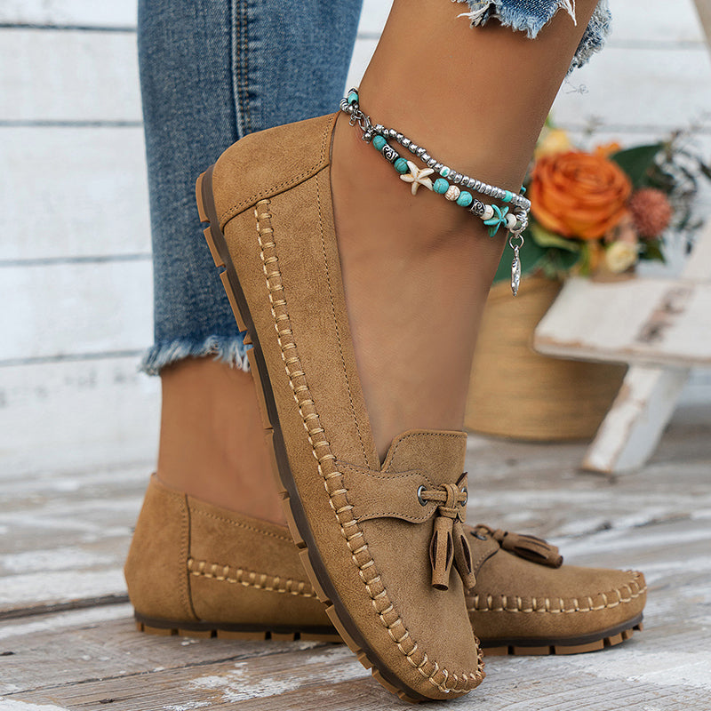 Serenza — Stijlvolle dames loafers met strikdetail en flexibele comfortzool