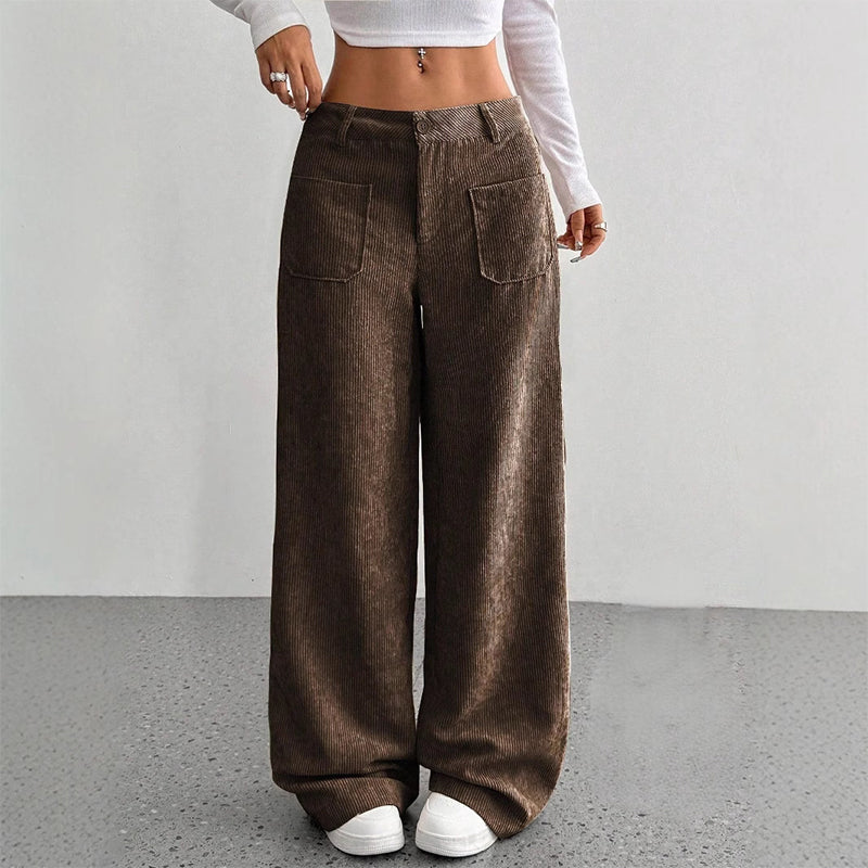 Velora | Dames vrijetijdsbroek Comfortabele broek met losse pasvorm en hoge taille