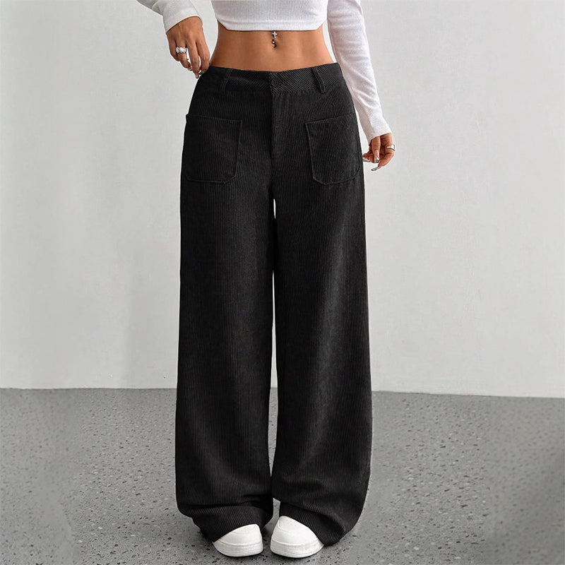 Velora | Dames vrijetijdsbroek Comfortabele broek met losse pasvorm en hoge taille