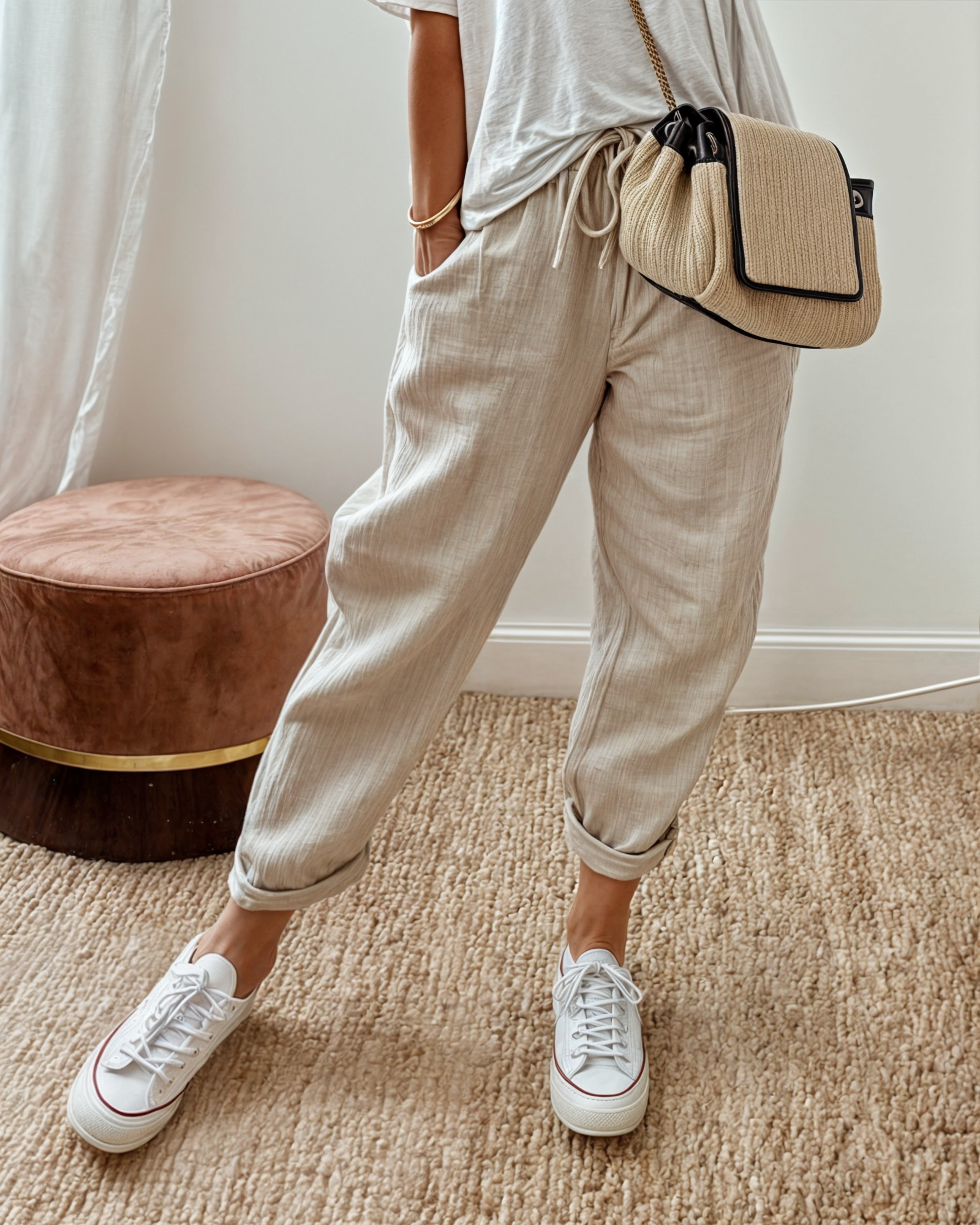Aura | Elegante linnenmix pantalon met comfortabele pasvorm