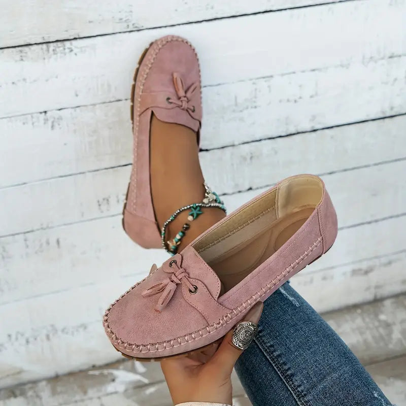 Serenza — Stijlvolle dames loafers met strikdetail en flexibele comfortzool