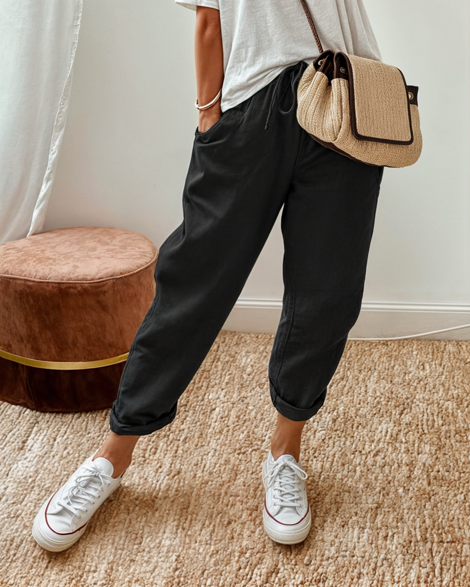 Aura | Elegante linnenmix pantalon met comfortabele pasvorm
