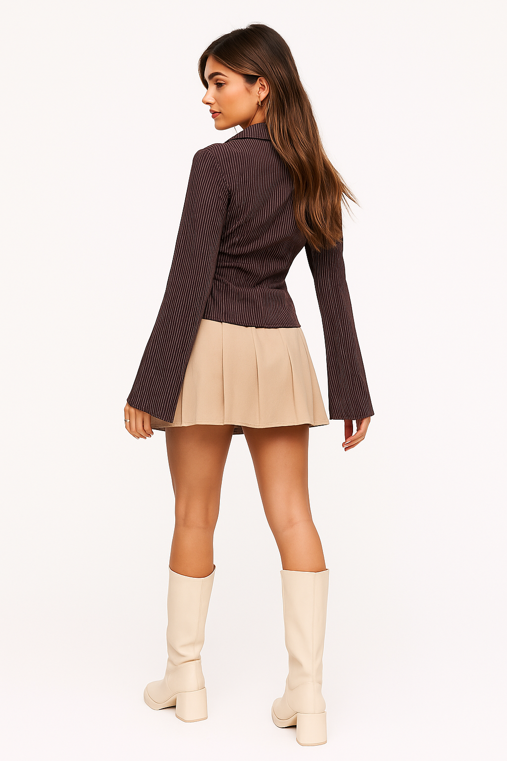 Blouse Cléa – Soft Pinstripe Elega