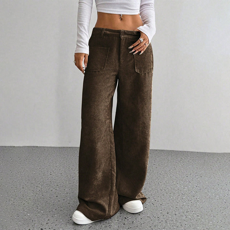 Velora | Dames vrijetijdsbroek Comfortabele broek met losse pasvorm en hoge taille