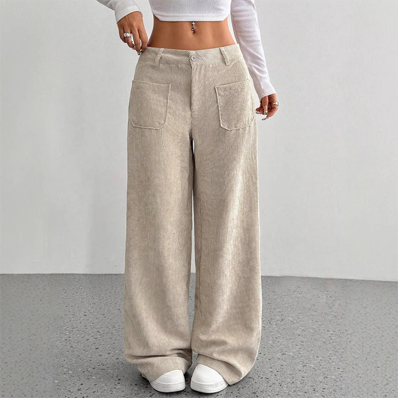 Velora | Dames vrijetijdsbroek Comfortabele broek met losse pasvorm en hoge taille
